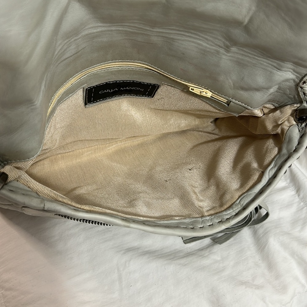 Carla Mancini Beige Quilted Leather Clutch - Picture 5 of 9